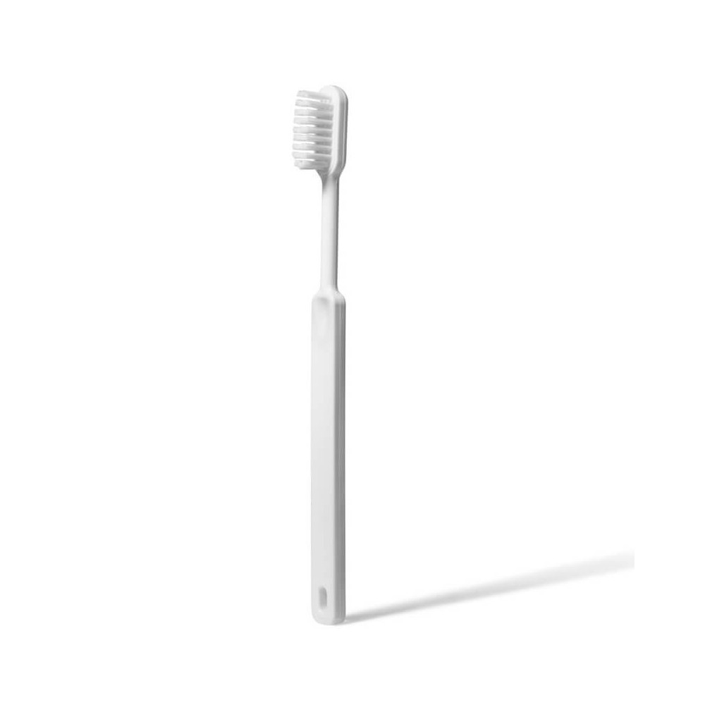 BROSSE À DENTS CALIQUO EN BIOPLASTIQUE - BLANC - TÊTE RECHARGEABLE - POILS SOUPLES