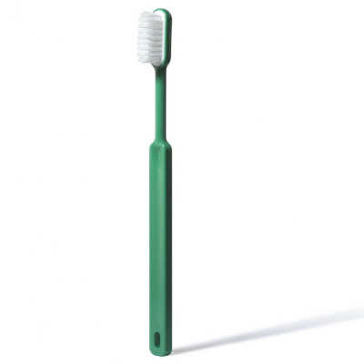 BROSSE À DENTS CALIQUO EN BIOPLASTIQUE - VERT - TÊTE RECHARGEABLE - POILS SOUPLES