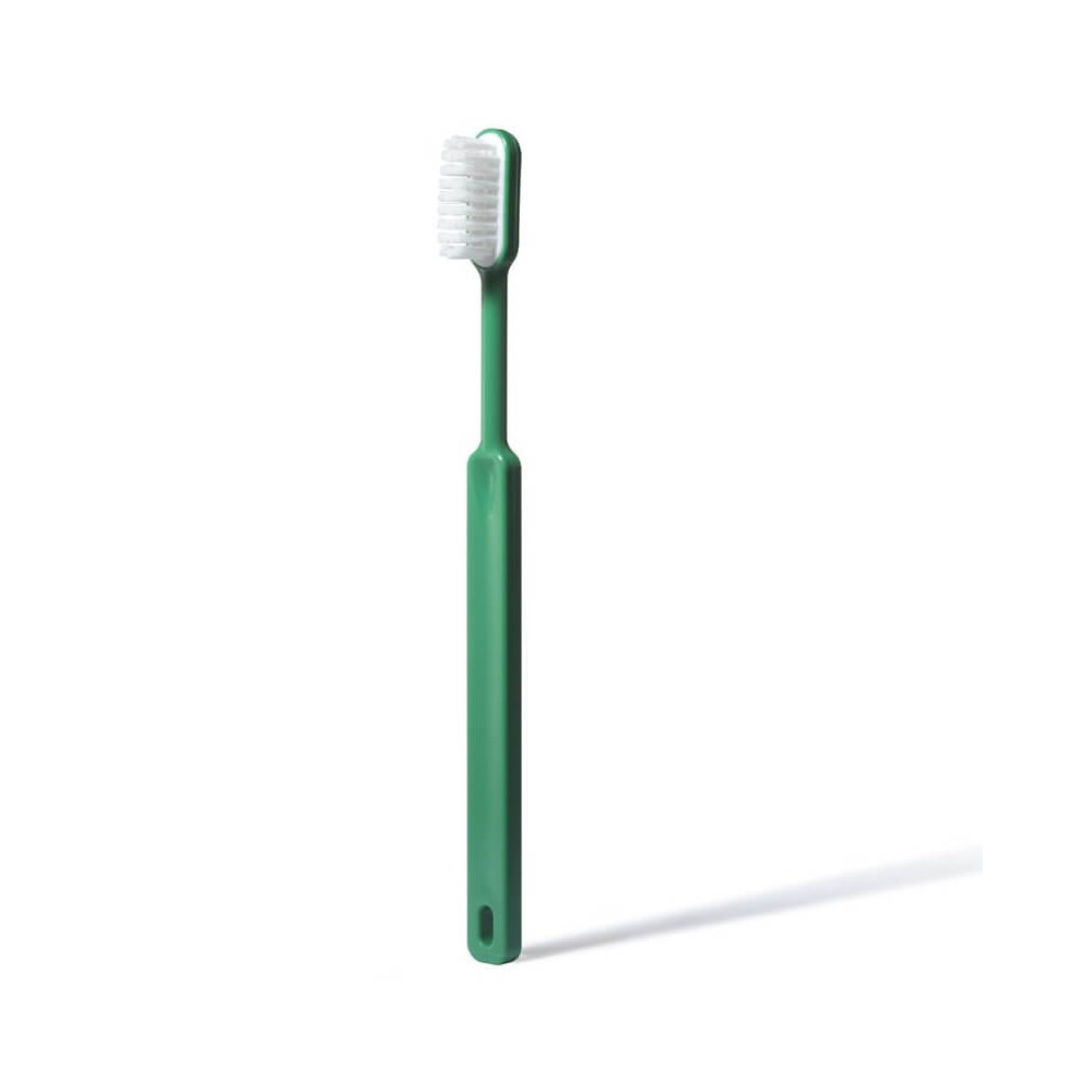 BROSSE À DENTS CALIQUO EN BIOPLASTIQUE - VERT - TÊTE RECHARGEABLE - POILS SOUPLES