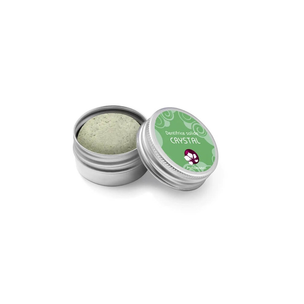 CRYSTAL - DENTIFRICE SOLIDE AUX 2 MENTHES - BOITE MÉTAL - 20G