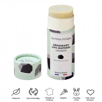 Déodorant Charbon & Eucalyptus - 100% Naturel - 65g