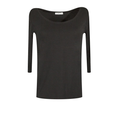Top Sylvia en jersey de coton bio noir