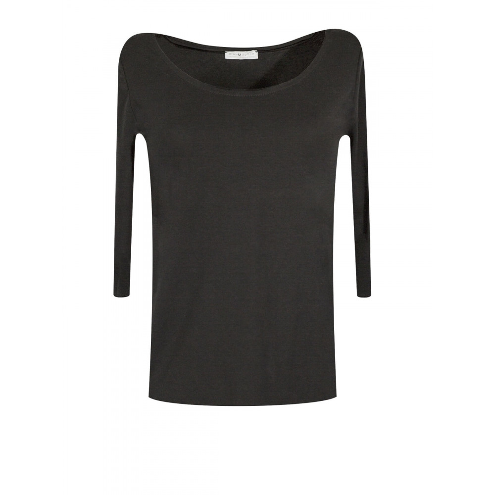Top Sylvia en jersey de coton bio noir