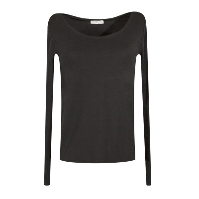 Top Sylvia en jersey de coton bio noir