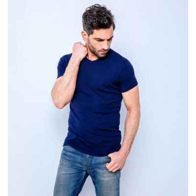 T-SHIRT HOMME - L'ANDRÉSIEN V MARINE MADE IN FRANCE