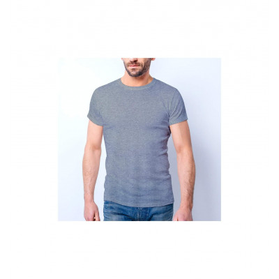 T-SHIRT HOMME - L'ANDRÉSIEN GRIS CHINÉ MADE IN FRANCE