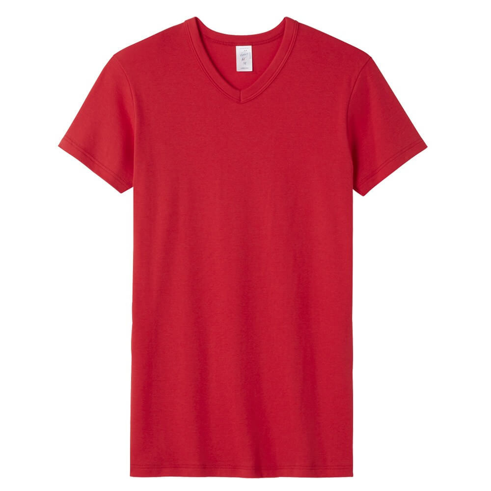 T-SHIRT HOMME - L'ANDRÉSIEN V ROUGE MADE IN FRANCE