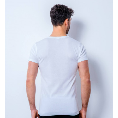 T-SHIRT HOMME - L'ANDRÉSIEN V BLANC MADE IN FRANCE