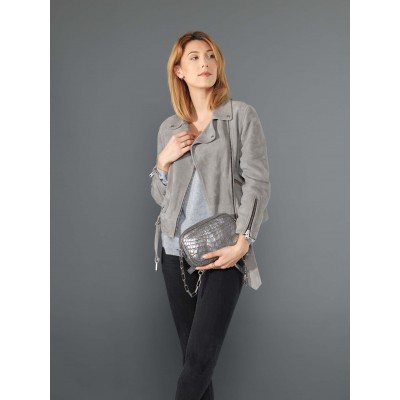 LE PETITE BRETONNE, CROCO GRIS MÉTAL